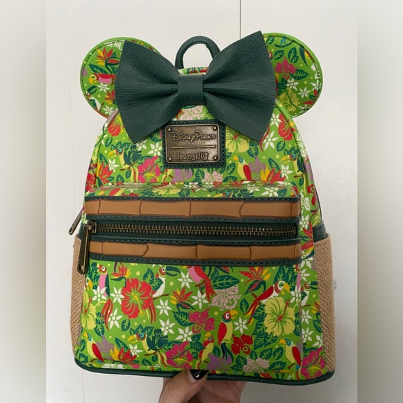 Minnie Mouse Main Attraction Enchanted Tiki Room Loungefly Mini Backpack - Picture 1 of 3